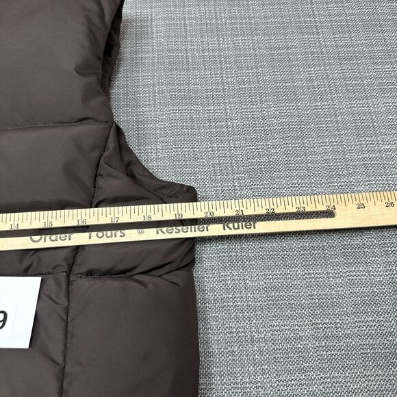 J Crew Women Puffer Vest Medium Down Fill Full Zip Button Up Casual Hike Quilted - Picture 8 of 9